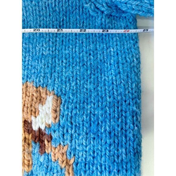 Vintage Handmade Knitted Lined Stag Deer Sweater - Picture 9 of 11